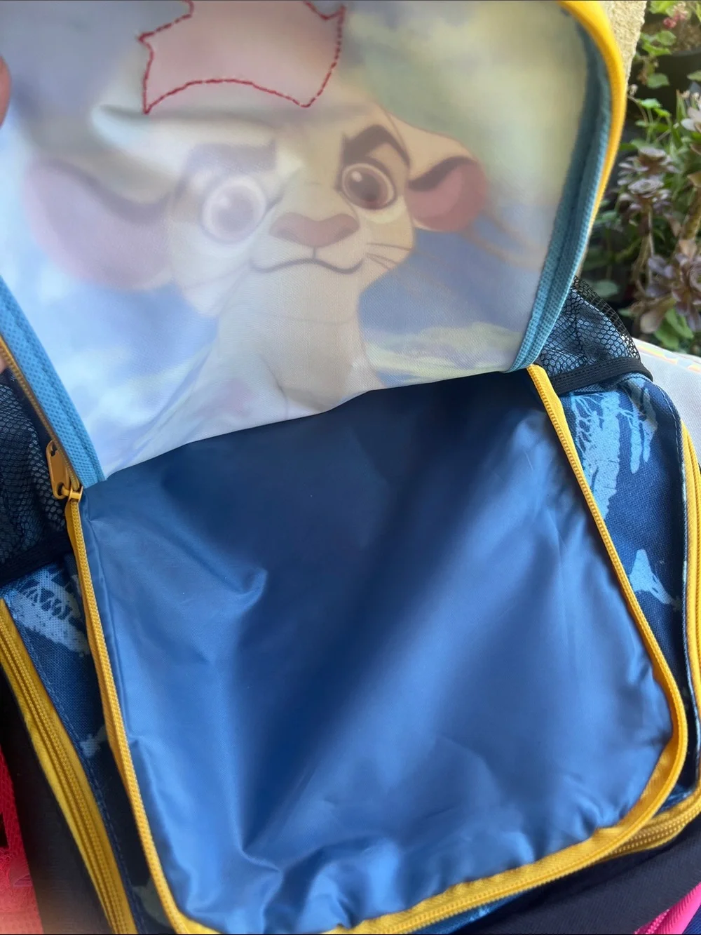 Disney Lion King Kids Backpack - Blue/Yellow with Red Accent